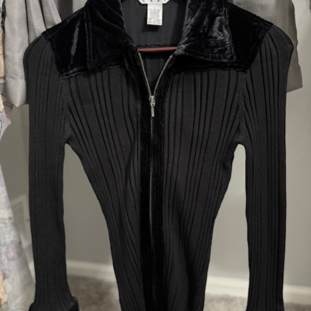Cabi silk blend long sleeve sweater